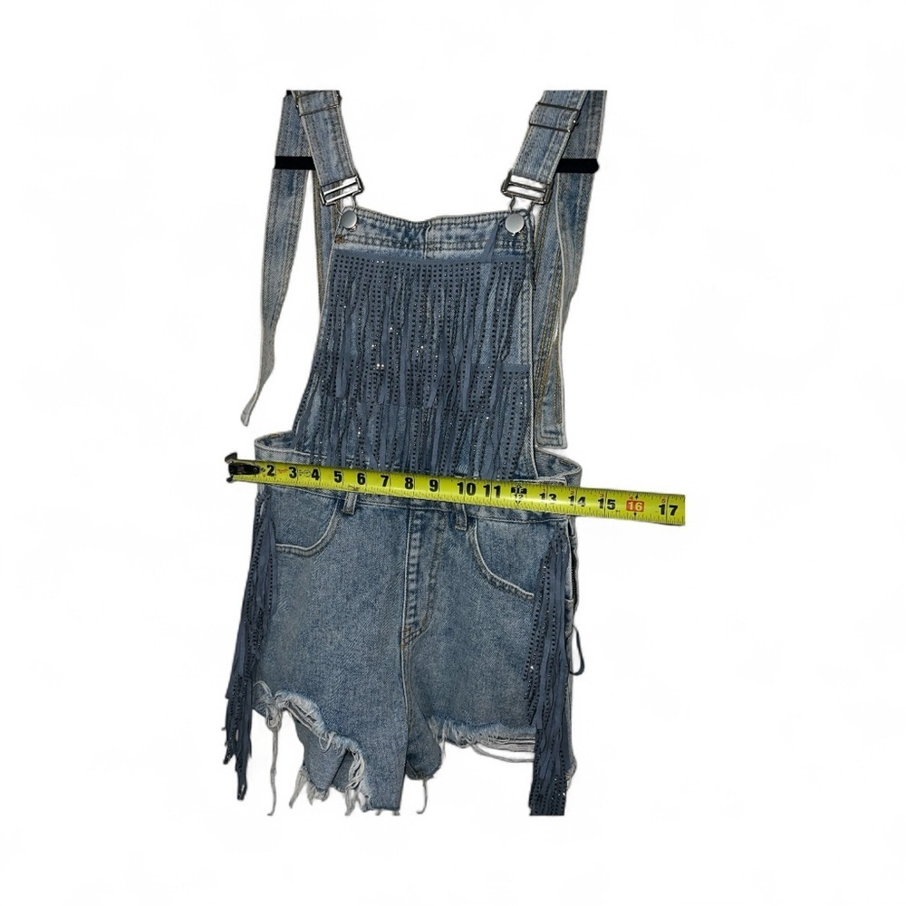 Blue B Collection Distressed Denim Overalls - Picture 2 of 10
